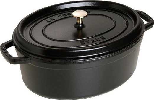 Staub Hrnec s poklicí oválný 33 cm černá