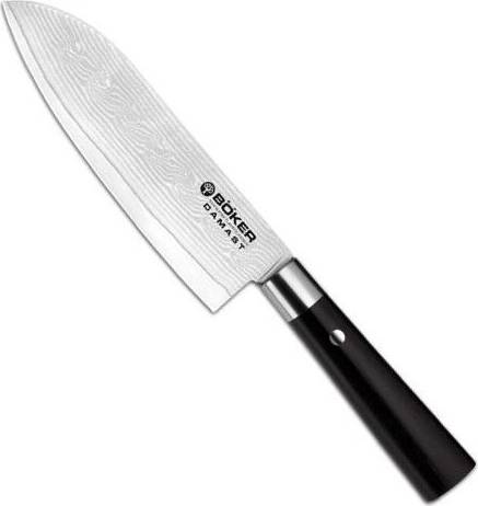 Böker Solingen Damast Black Damaškový Santoku Japonský nůž  17 cm
