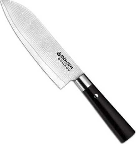 Böker Solingen Damast Black Damaškový Santoku Japonský nůž 17 cm