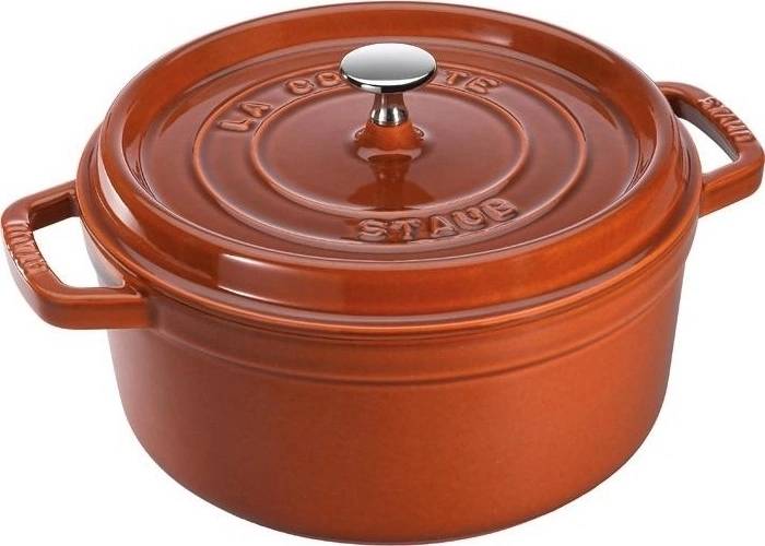 Staub Hrnec s poklicí kulatý 26 cm skořicová