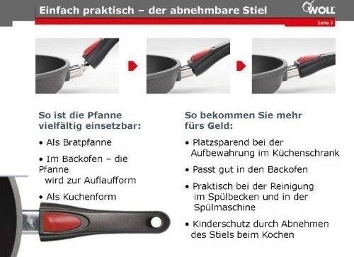 Woll Titanium Nowo Pánev Induction Line s odnímatelnou rukojetí 32 cm