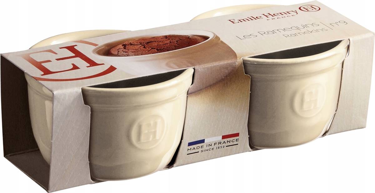 Emile Henry Clay Sada 2 ks ramekinů 9 cm krémová Clay