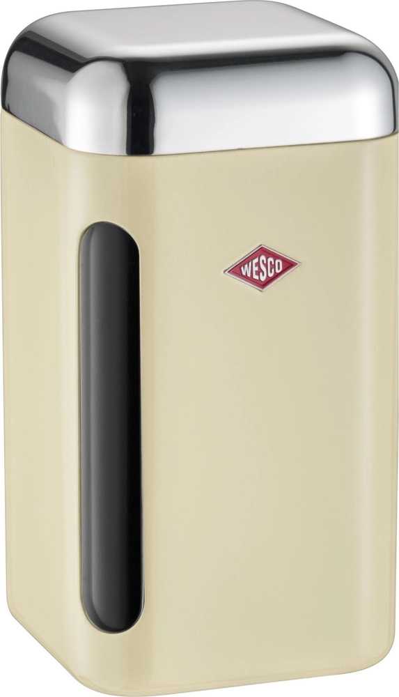 Wesco Dóza na potraviny hranatá 1,65 l, mandlová