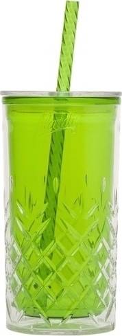 Aladdin Plastový pohár s brčkem 470ml, zelený