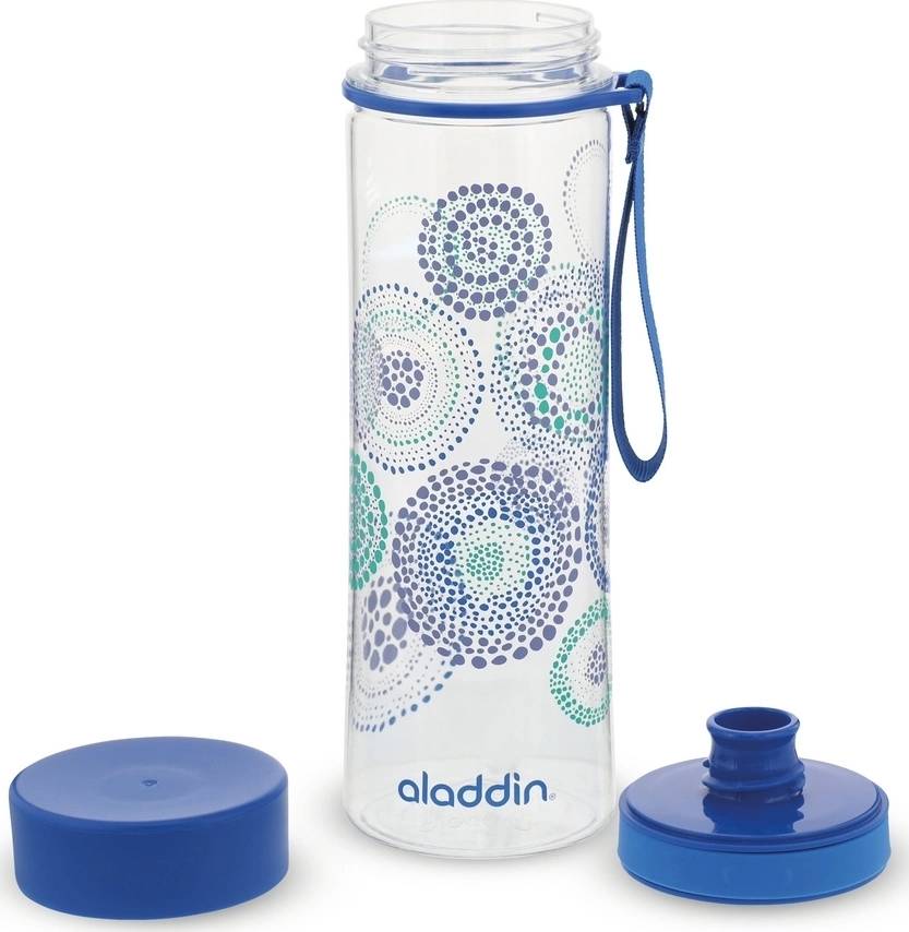 Aladdin Aveo Láhev na vodu 600ml, modrá s potiskem