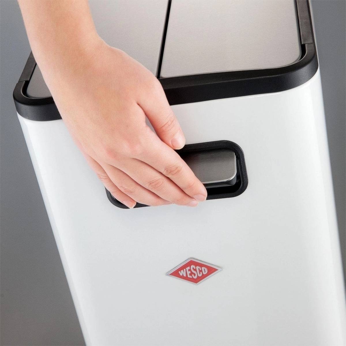 Wesco Big Double Master Odpadkový koš , 2 x 20 l, bílý