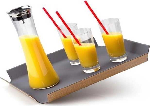 Continenta Protiskluzový podnos 41 x 29,5 cm, přírodní