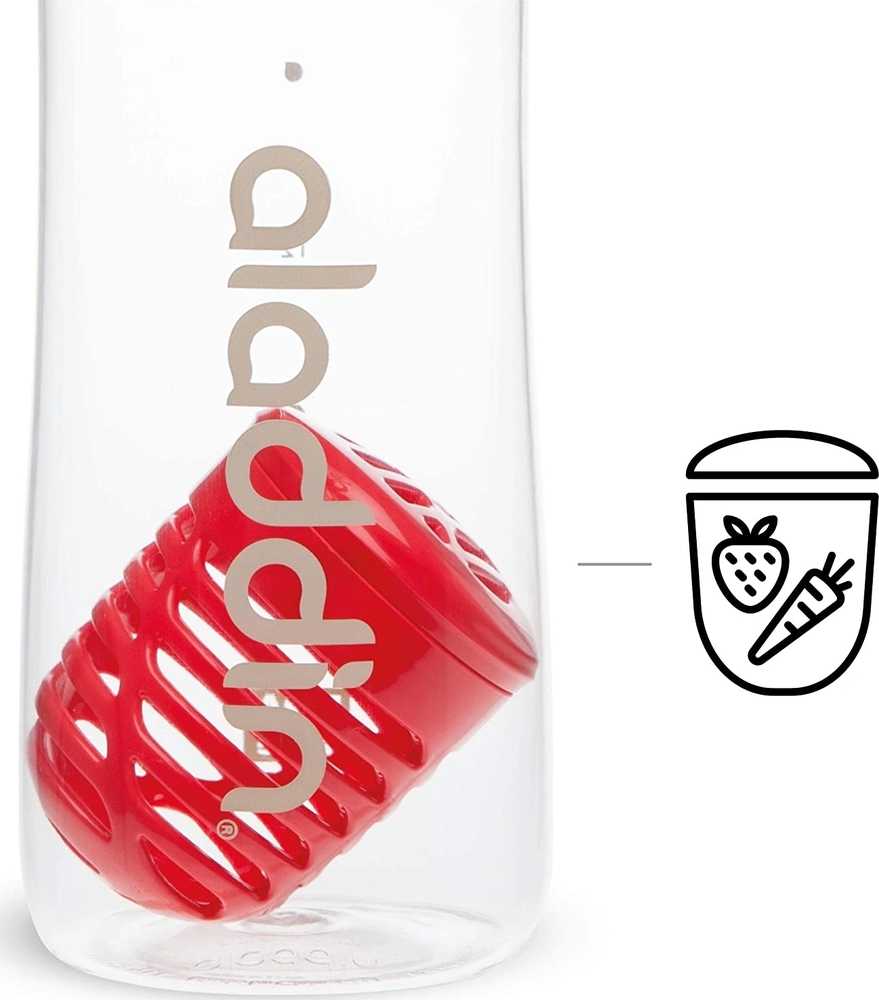 Aladdin Láhev na vodu s infusérem 700 ml, červená