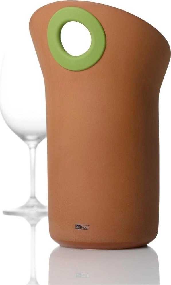 Adhoc Chladicí nádoba na víno z terakoty, zelený kroužek