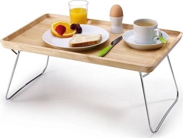 Continenta Servírovací podnos do postele 53 x 32 cm, červený, gumovník