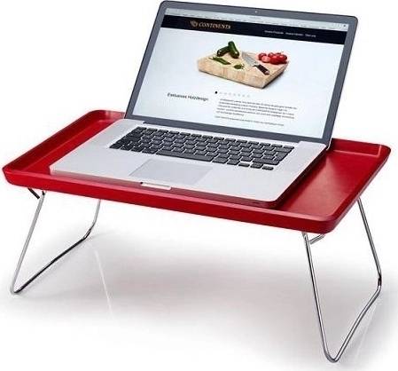 Continenta Servírovací podnos do postele 53 x 32 cm, červený, gumovník