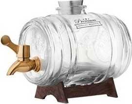 Kilner Nápojový soudek s kohoutkem a dřevěným podstavcem 1l