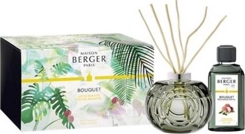 Maison Berger Paris Immersion Dárková sada Difuzér šedý, + rajské liči 200 ml