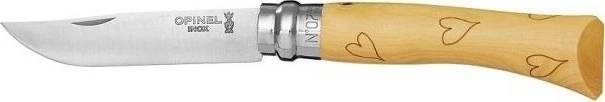 Opinel Engravings Zavírací nůž 8 cm N°07 srdce ENGRAVINGS