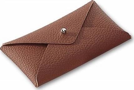 Philippi Pouzdro na vizitky 10 x 6,5 cm hnědá LETTER