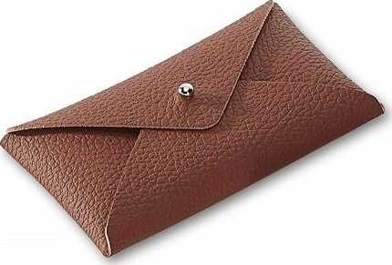 Philippi Pouzdro na vizitky 10 x 6,5 cm hnědá LETTER