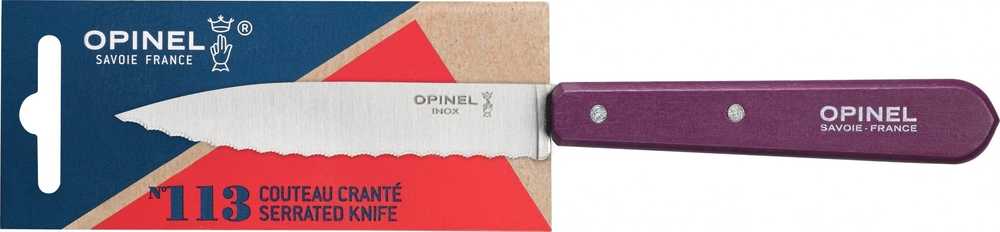 Opinel Les Essentiels Nůž vroubkovaný 10 cm N°113 fialová
