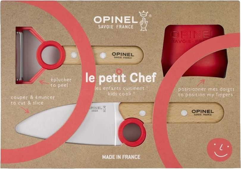 Opinel Le petit Chef Dětský kuchařský set, červená