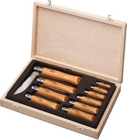 Opinel Classic Carbon Dárkový box s 10-ti karbonovými noži CLASSIC CARBON