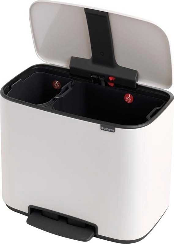 Brabantia Bo Pedálový koš 11+23 l bílá