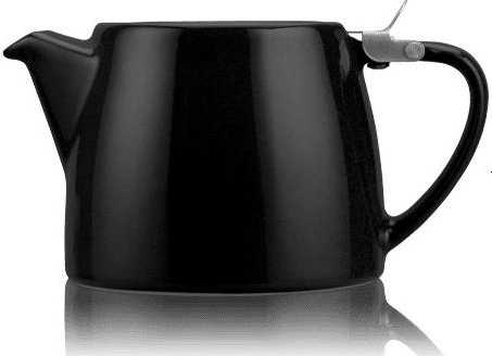 ForLife Stump Porcelánová konvička na čaj 0,55 l černá