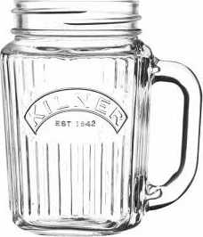 Kilner sklenice s uchem 0,4 l, fazetový design