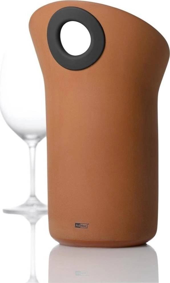 Adhoc Chladicí nádoba na víno z terakoty, černý kroužek