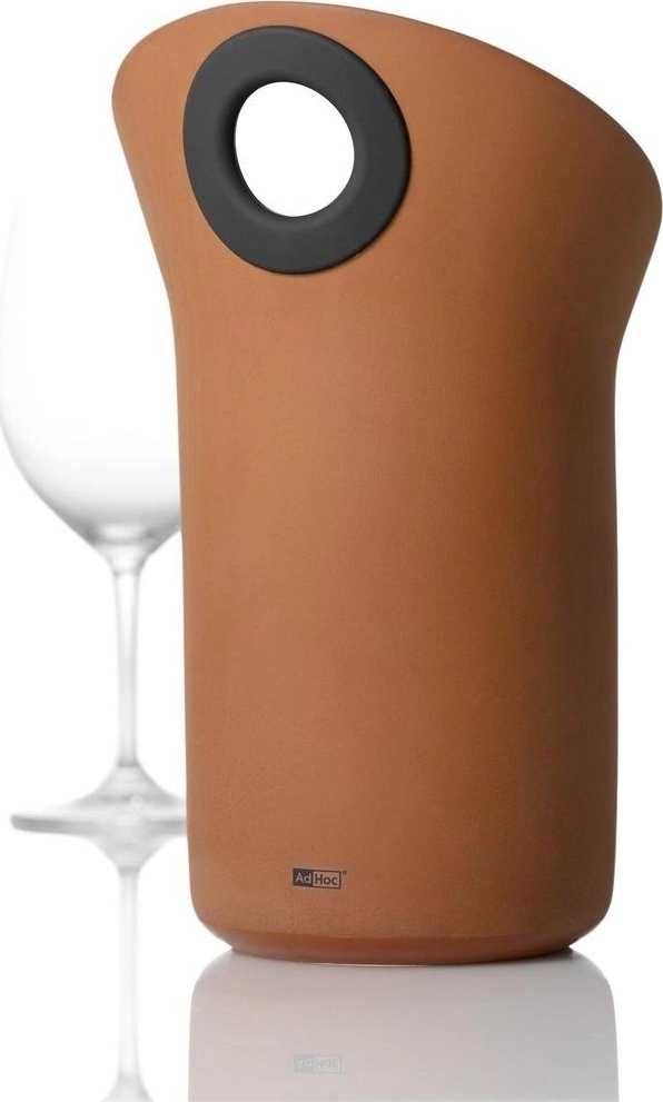 Adhoc Chladicí nádoba na víno z terakoty, černý kroužek