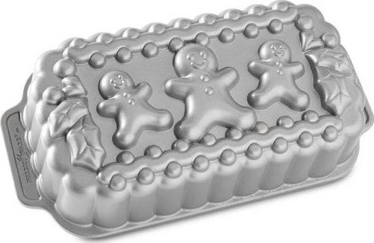Nordic Ware Holiday Silver Collection Forma na chlebíček RODINA PERNÍČKŮ