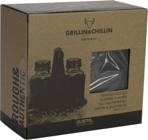 Gusta Retro slánka a pepřenka v plechovém podstavci