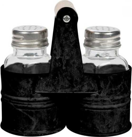 Gusta Retro slánka a pepřenka v plechovém podstavci