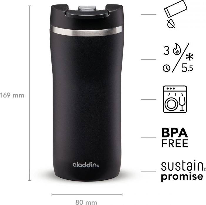 Aladdin Mocca Thermavac™ Vakuový termohrnek , Leak-Lock™ 350 ml, černý