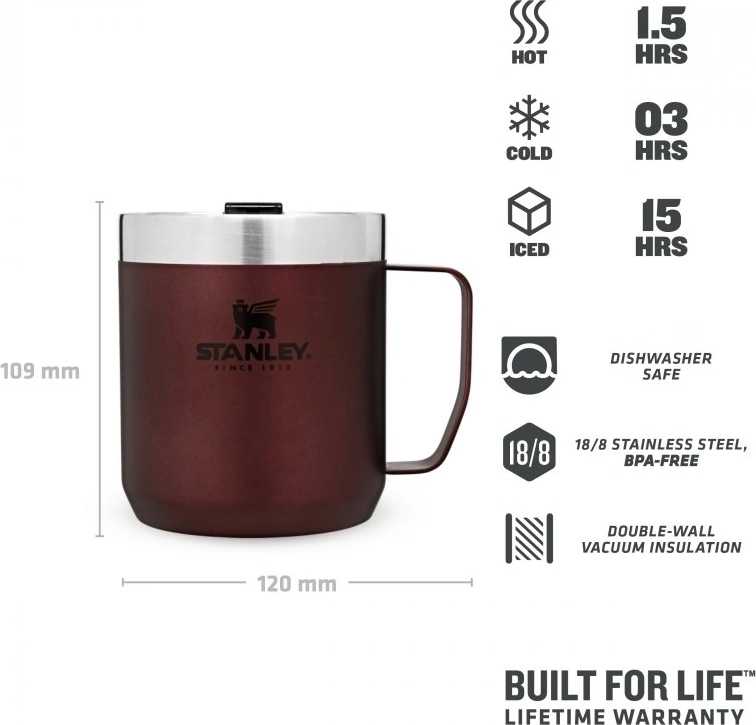 Stanley Camp mug Hrneček , 350 ml, Wine Red