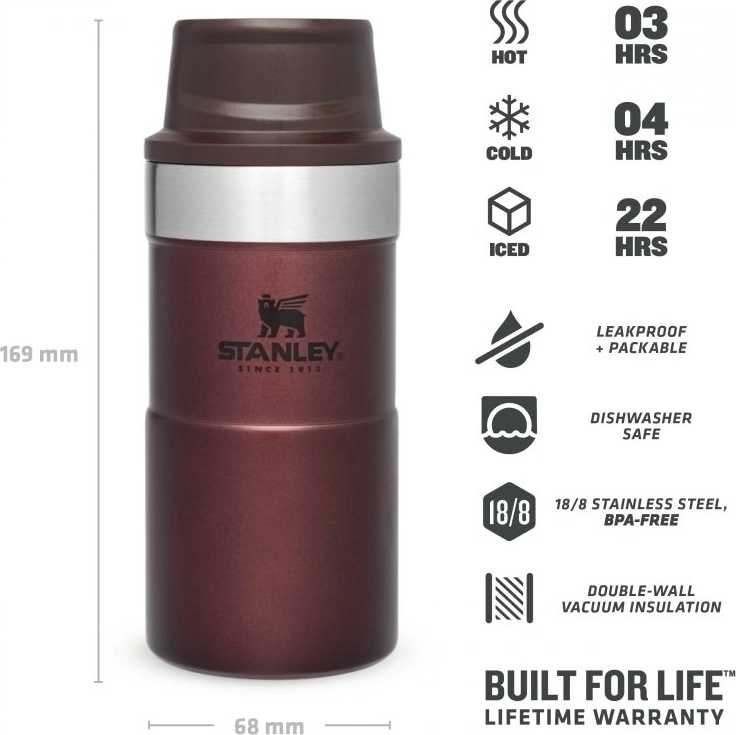 Stanley Classic series Termohrnek , 250 ml, Wine Red