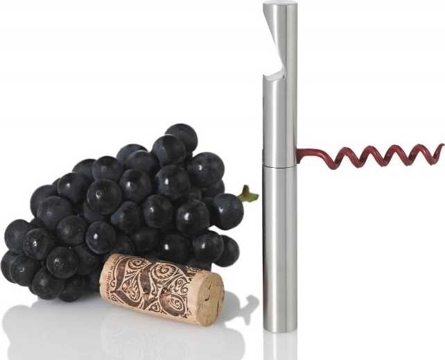 Adhoc Vývrtka na víno včetně otvíráku lahví Buddy, červená