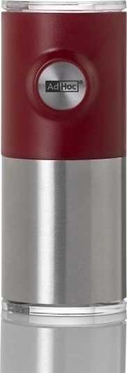 Adhoc Magnetický mlýnek na koření Pepnetic, včetně držátka na zeď, červený