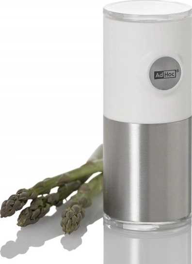 Adhoc Magnetický mlýnek na koření Pepnetic, včetně držátka na zeď, bílý