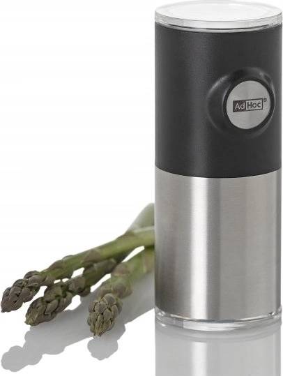 Adhoc Magnetický mlýnek na koření Pepnetic, včetně držátka na zeď, černý