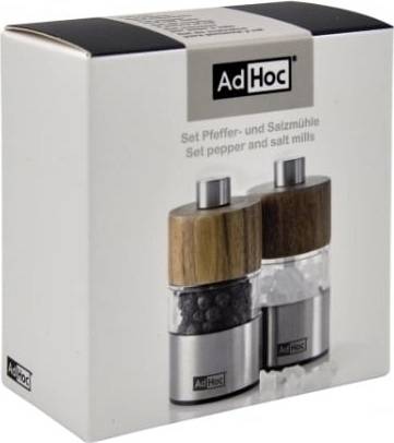 Adhoc Sada mlýnků na pepř a sůl David, 2 ks