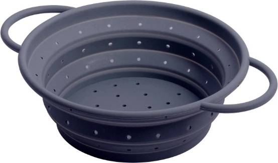 Gusta Silikonový cedník skládací, šedý