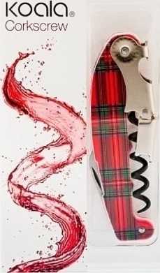 Koala Vývrtka na víno, motiv skotské kostky