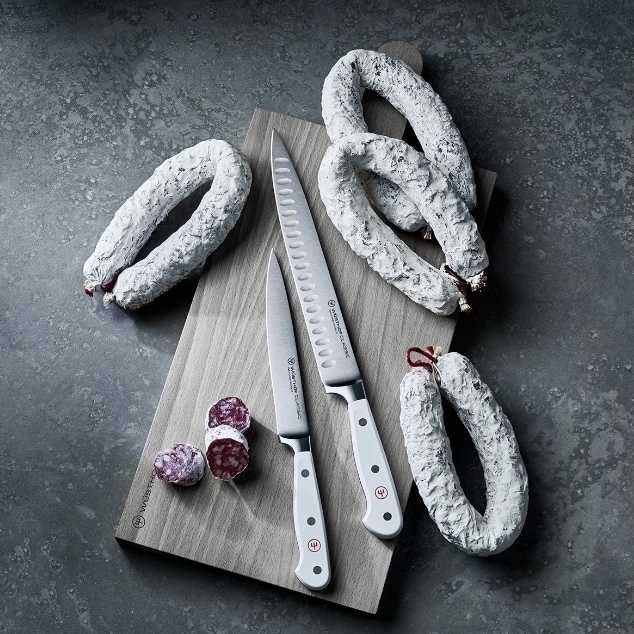 Wüsthof Classic White Nůž na šunku duté vroubkování , 23 cm, dárkové balení