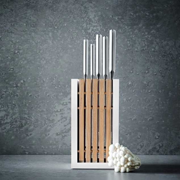 Wüsthof Classic White Blok na nože s 5 noži  (varianta Nůž na chleba)