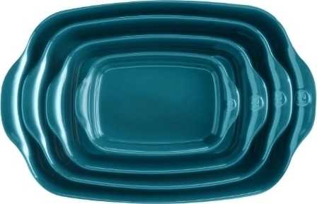 Emile Henry Ultime Zapékací obdélníková mísa Ultime, 42 x 28 cm, modrá Calanque