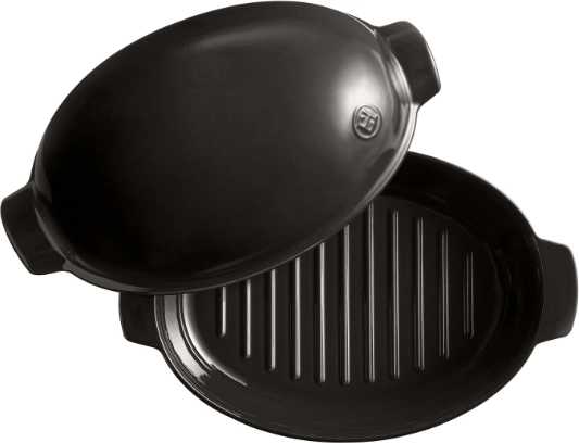 Emile Henry Pekáč na drůbež oválný, 5 l, antracitová Charcoal