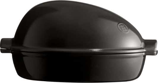 Emile Henry Pekáč na drůbež oválný, 5 l, antracitová Charcoal