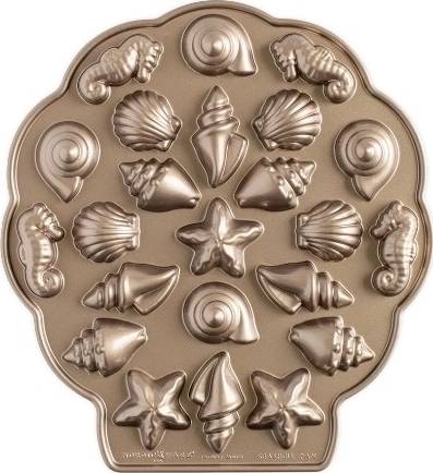 Nordic Ware Forma na minidezerty ve tvaru mořských živočichů, 23 ks, karamelová