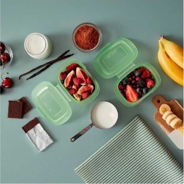 Lékué Silikonová nádoba na skladování potravin 200 ml, zelená