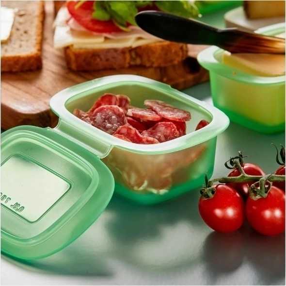 Lékué Silikonová nádoba na skladování potravin 200 ml, zelená