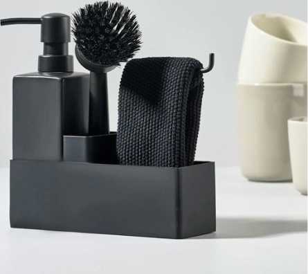 Zone Denmark Sada na mytí nádobí 3 ks, bílá a černá